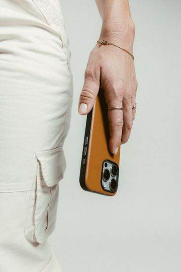 Nomad Modern 360 Full Cover Δερμάτινο 1.15mm με Λουράκι Καφέ (iPhone 16 Pro Max)