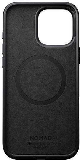 Nomad Modern Horween Back Cover Metallic 0.75mm with Strap Brown (iPhone 16 Pro Max)