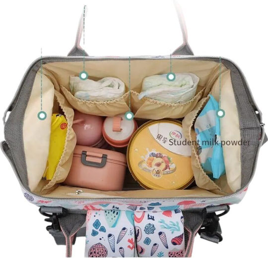 Queen Mother Diaper Bag Pink 42x32x18cm.