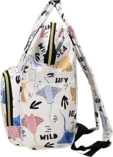 Queen Mother Τσάντα-Αλλαξιέρα Πλάτης Wild Sea Beauty Aerbear Baby Γαλάζια 42x32x18εκ.
