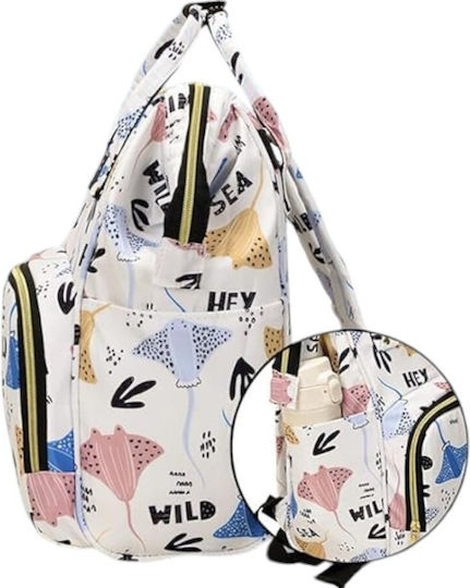Queen Mother Τσάντα-Αλλαξιέρα Πλάτης Wild Sea Beauty Aerbear Baby Γαλάζια 42x32x18εκ.