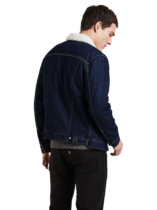 Levi's Type 3 Sherpa Trucker Men's Jacket Med Indigo