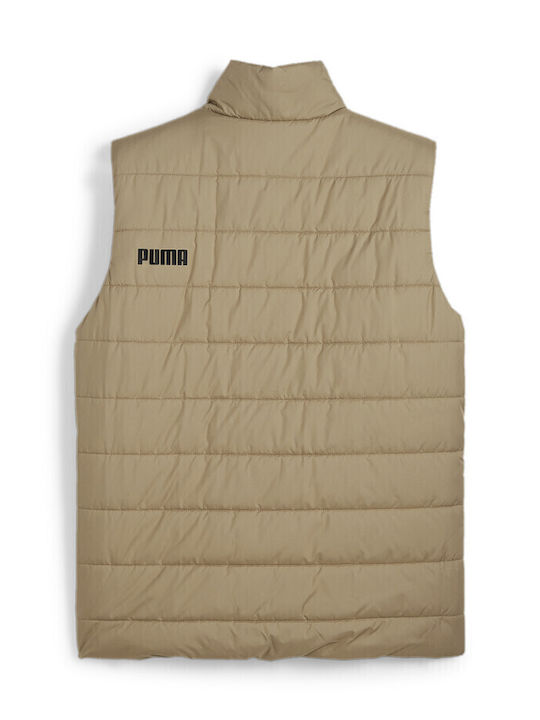 Sleeveless Jacket Puffer Beige