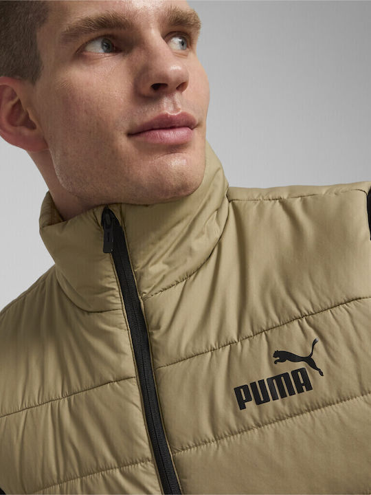 Sleeveless Jacket Puffer Beige