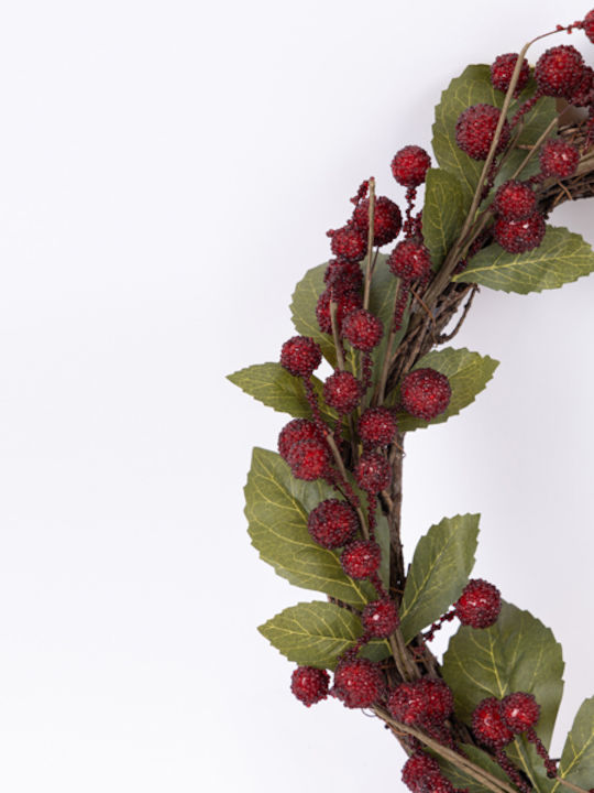 Wreath with Small Red Berries 50cm