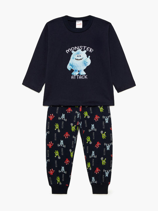 Minerva Kids Pyjamas Winter Cotton Marine