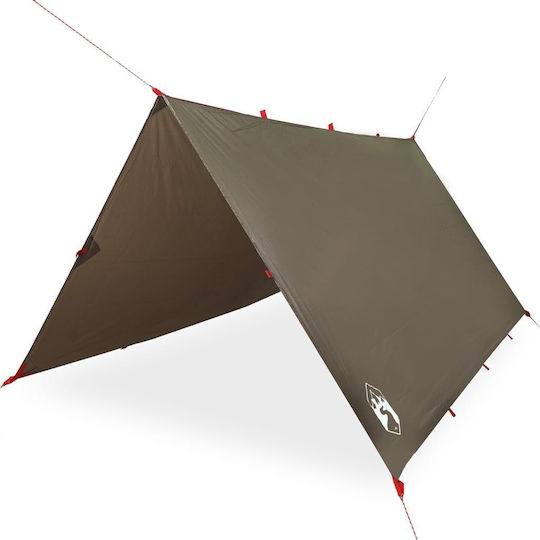 Vidaxl Waterproof Camping Tarp Brown 306x306 cm Brown