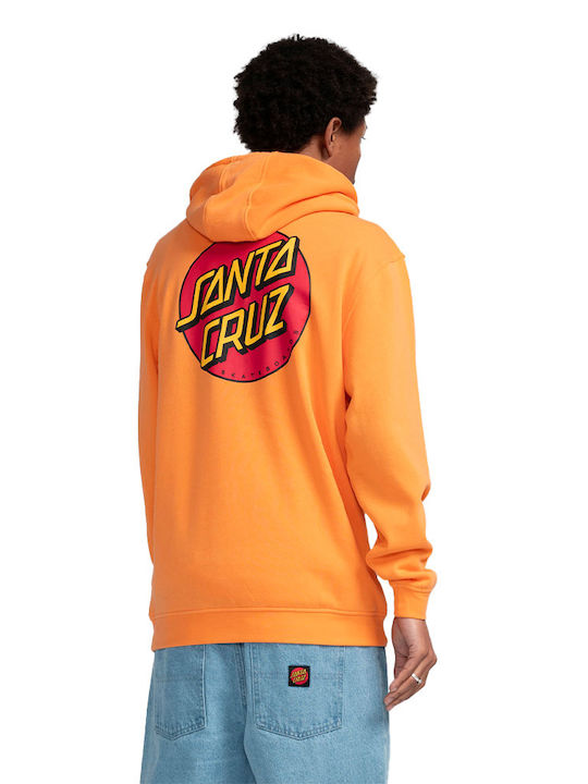 Santa Cruz Chest Men's Sweatshirt with Hood and Pockets Washed Apricot