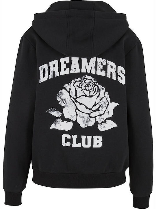 Damen Sweatshirtjacke Kapuzen Black
