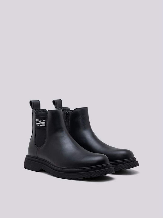 Replay Men's Leather Boots Black