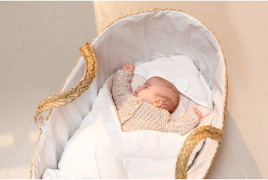 Childhome Pătură Pepinieră Swaddling pături 100% bumbac Albă Teddy 75x75cm