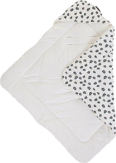 Childhome Pătură Pepinieră Swaddling pături Leopard Albă Leopard 75x75cm