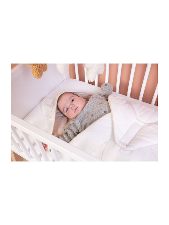 Childhome Одеяло Детски пелени за пелени 100% памук Бяло Teddy 75x75см.