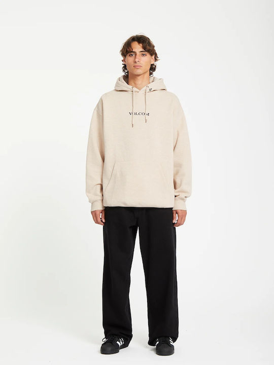 Stone Sweatshirt With Hood Beige