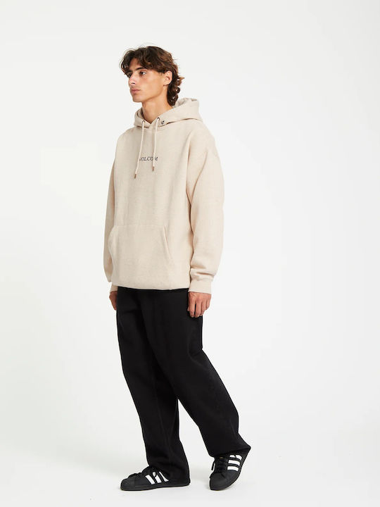 Stone Sweatshirt With Hood Beige