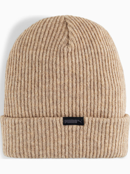 Classics Beanie Unisex Σκούφος Πλεκτός σε Μπεζ χρώμα