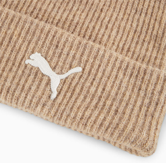 Classics Beanie Unisex Σκούφος Πλεκτός σε Μπεζ χρώμα