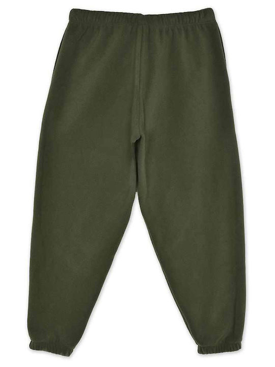 BodyTalk Pantaloni de trening pentru femei cu cauciuc Verde Fleece