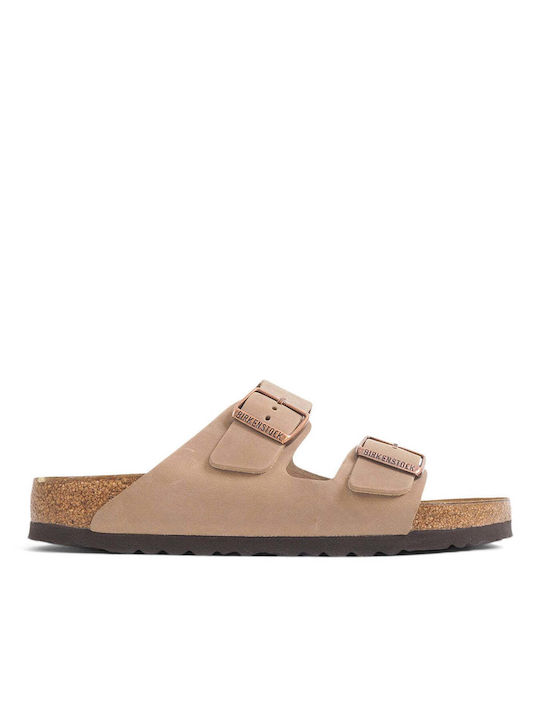 Birkenstock Arizona Oiled Leather Δερμάτινα Ανδρικά Σανδάλια Tabacco Brown Narrow Fit