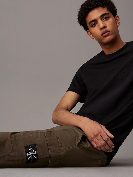 Trousers Cargo Elastic in Skinny Fit Brown