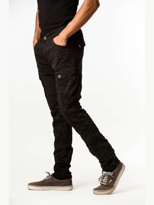 Hose Cargo Elastisch in Schlanker Passform Black