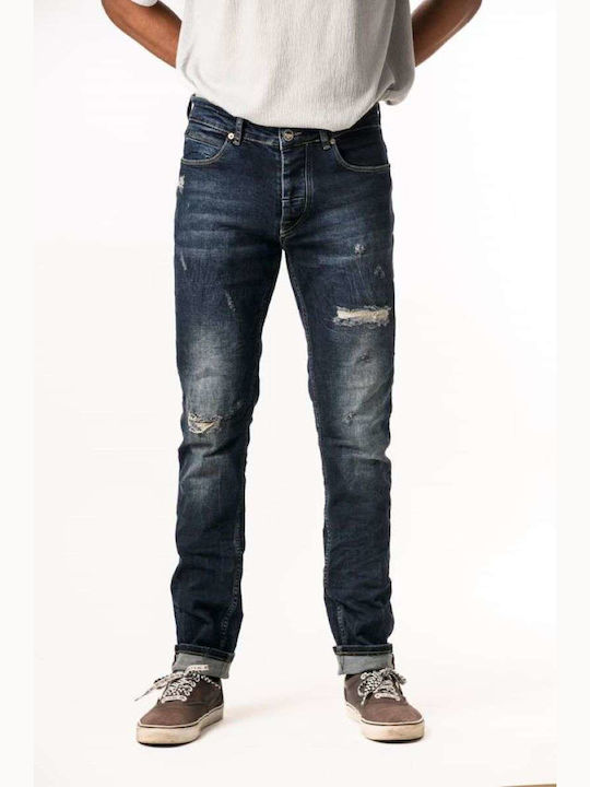 Ανδρικό Παντελόνι Τζιν με Slim Εφαρμογή Blue