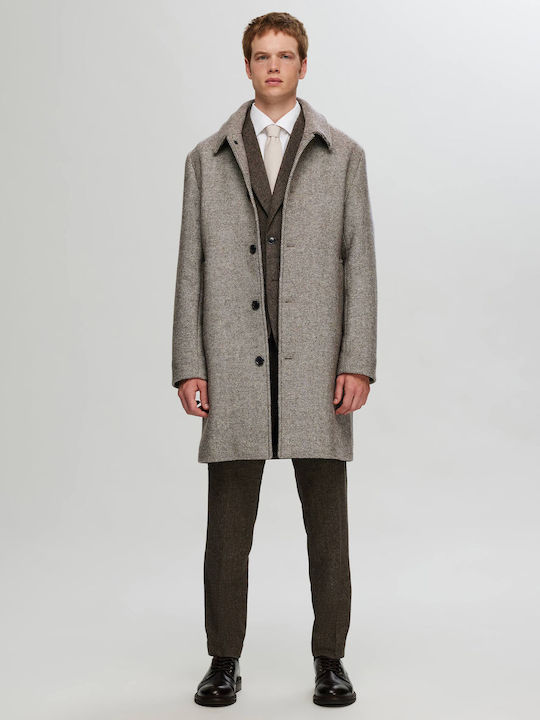 Selected Men's Coat Beige