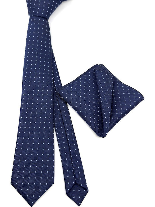 Legend Accessories Herren Krawatten Set Gedruckt in Blau Farbe