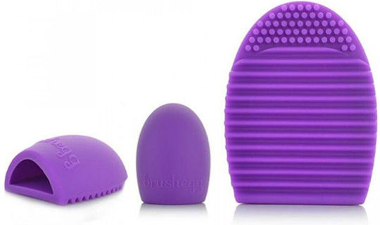 Suprafața De Curățare A Pensulelor De Machiaj Din Silicon Ou Mov