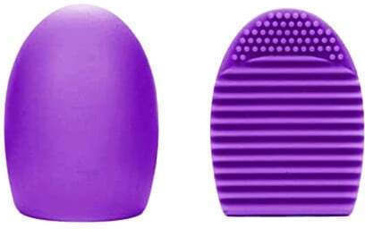 Suprafața De Curățare A Pensulelor De Machiaj Din Silicon Ou Mov