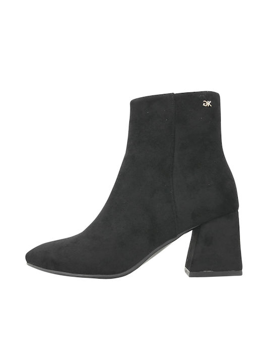 Gianna Kazakou Teres Suede Women's Ankle Boots with Medium Heel Black