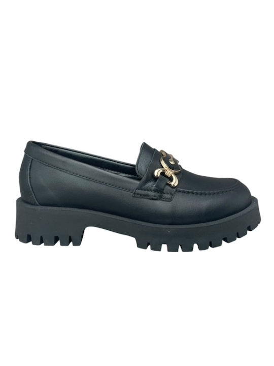 Smart Steps Leather Women's Loafers in Black Color