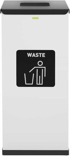 Mixed Waste Sorting Bin Steel 30.5x30.5x70cm 60l
