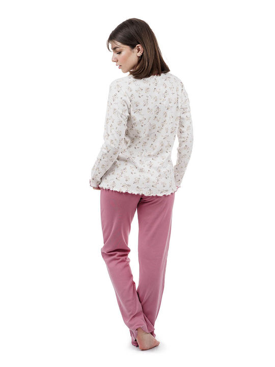 Dustin Winter Damen Pyjama-Set Baumwolle MORE