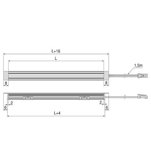 Emuca Walled Aluminum Profile for LED Strip