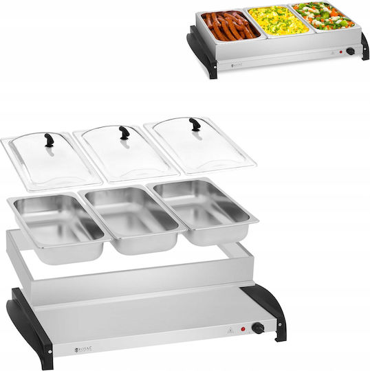 Electric Food Warmer 3 Containers 400w Royal Catering