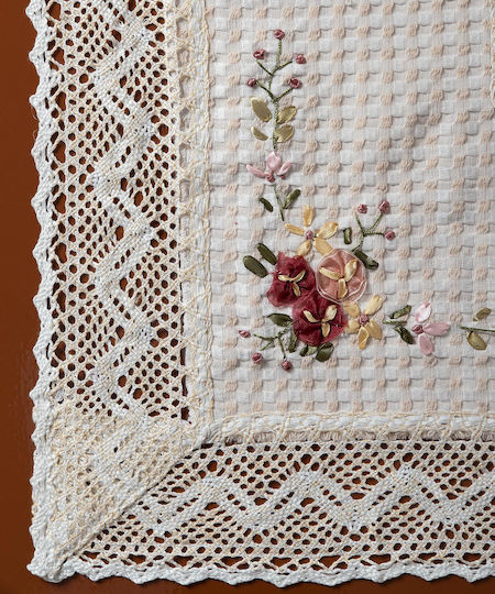 Silk Fashion Кариран Плетено Рококо 001 90x90 см
