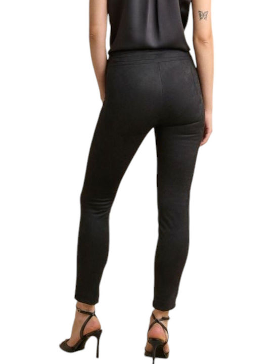 Attrattivo Frauen Gekürzt Leggings Hochgeschnitten Black