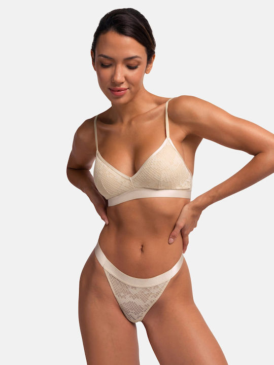 Women's String Green/Beige
