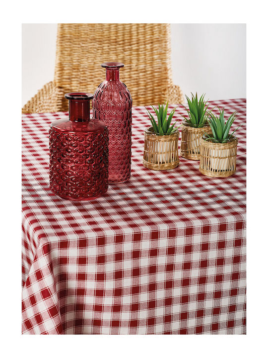 Whitegg Tablecloth Cotton Red 140x220cm