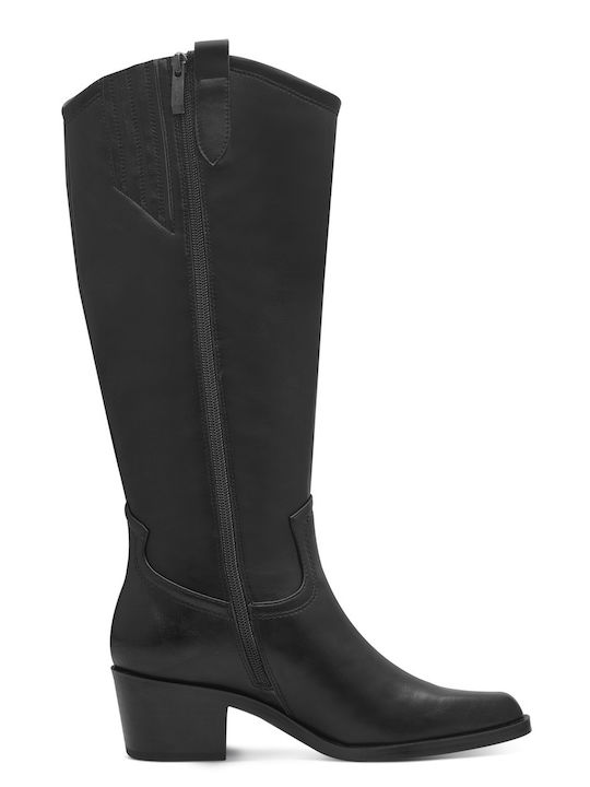 Tamaris Synthetic Leather Medium Heel Women's Boots Black