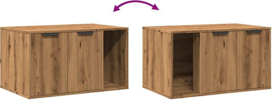 vidaXL Katzentoilette Geschlossen Braun L80 x B50 x H45cm