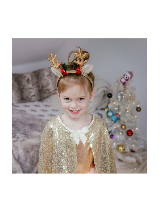 Rudolph Christmas Headband Gold