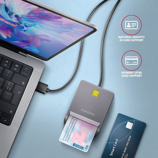 Axagon Четец на Карти USB 2.0 за SmartCard