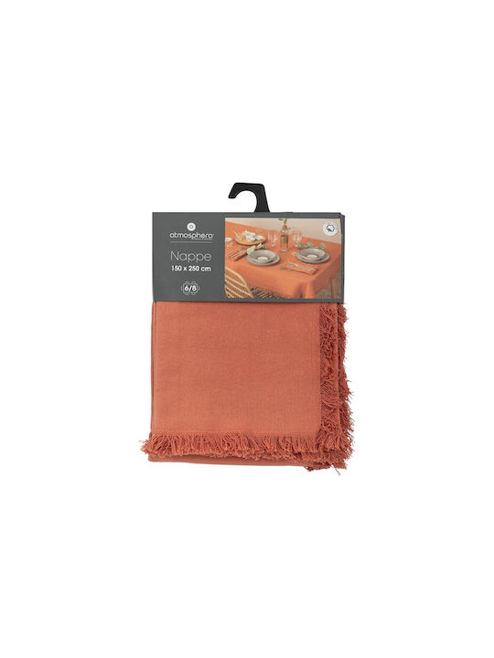 Atmosphera Cotton Tablecloth Maha Orange 150x250cm