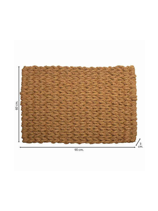 Alexandra House Living Rug Rectangular Natural Coconut Fibers