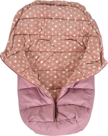 Cangaroo Cuddle Universal Waterproof Stroller Footmuff with Fleece Lining 80x46cm Pink