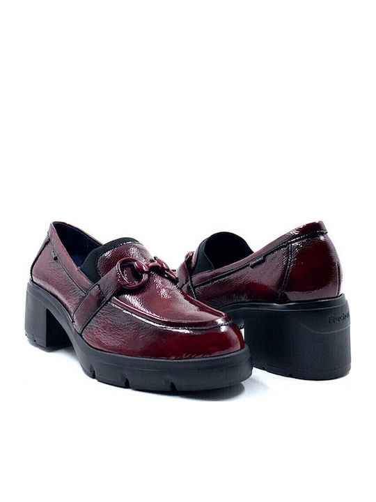 Women's Moccasins in Burgundy Color