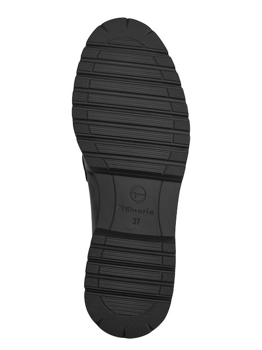 Leather Women's Loafers in Black Color