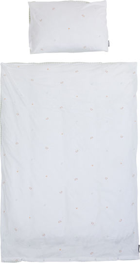 Childhome Set Copertă de Pătuț cu Față de Pernă Green 100x140cm. Childhome Set Copertă de Pătuț cu Față de Pernă Green 100x140cm.